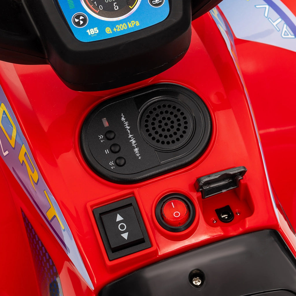 Auto Elettrica Bambini 6V ¨C zephmum ¨C Rosso 71x40.5x45 cm
