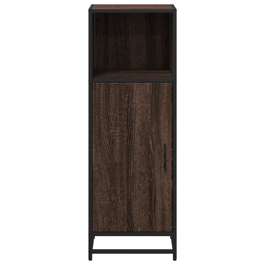 Armadietto Bagno | Armadio da bagno Rovere Marrone 35x37,5x100cm Legno Multistrato