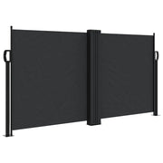 Tenda da Sole | Tenda parasole Laterale Retrattile Nera 120x1200 cm