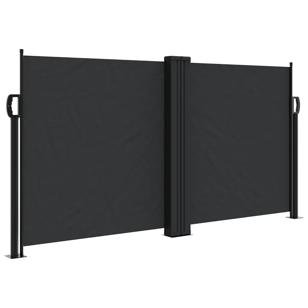 Tenda da Sole | Tenda parasole Laterale Retrattile Nera 120x1200 cm