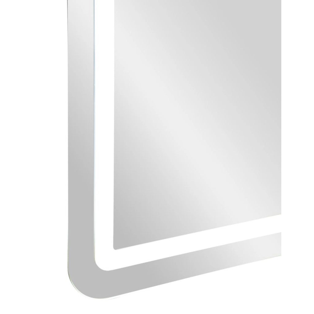 Specchio con LED VKH1058, Argento, Vetro, 60x3,5x80 cm