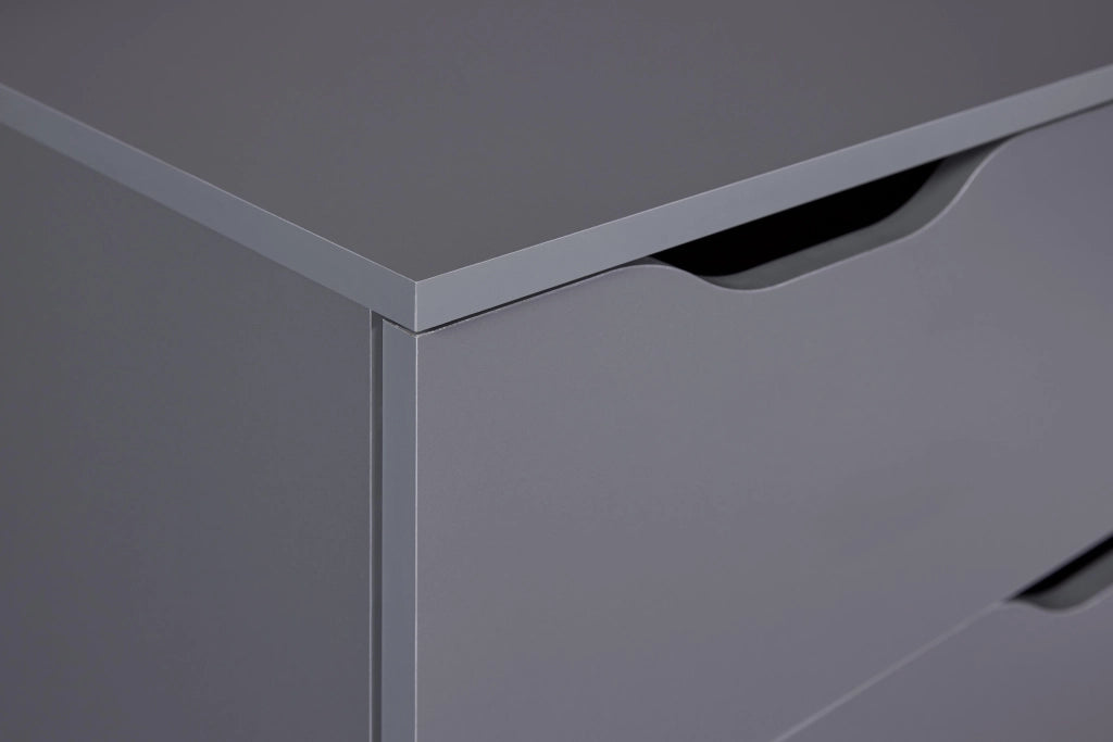 CASSETTIERA COMO' SILENZIA 5 CASSETTI 81,5x40x112,5 CM LAMINATO GRIGIO TITANIO