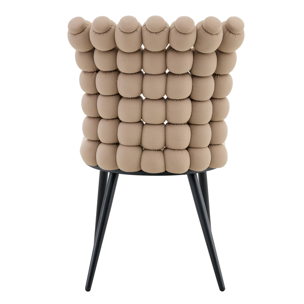 Sedie da Pranzo in Velluto con Gambe in Metallo ¨C MINIMAL ¨C Set 2 Pezzi, Cammello