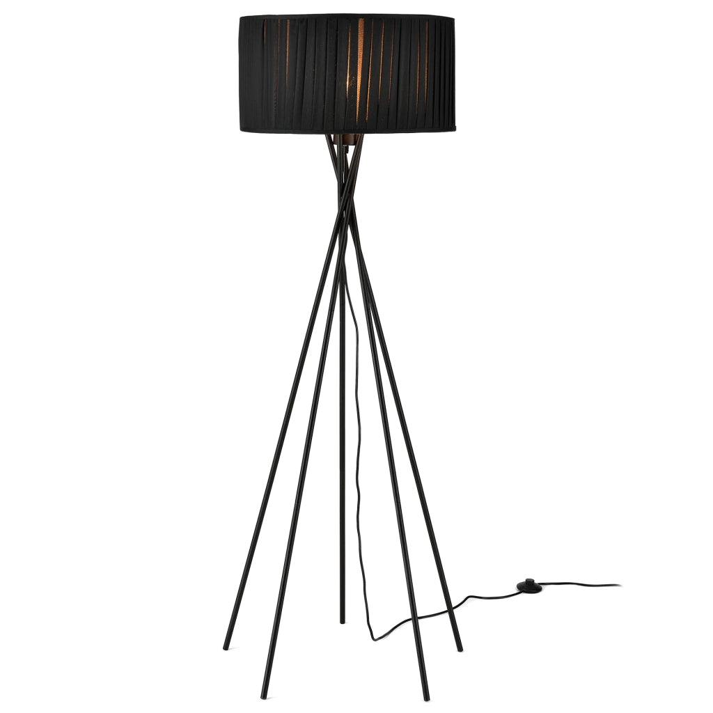 Lampada da terra (1 attacco E27) (155 cm x Ø 48 cm) lampada da terra nera per soggiorno 03_0002418