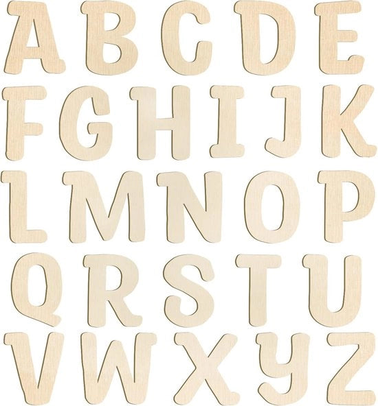 Alfabetto in legno da 26 pezzi - Alfabeto in legno manuale per bambini - decorazione per la parete/spelling per bambini piccoli/lavori d'arte per bambini