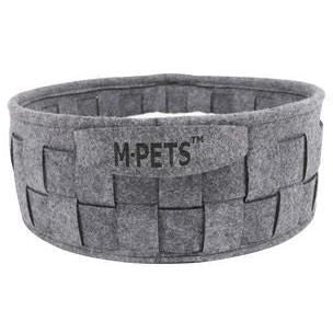 Cestino - M PETS - Feltro riciclato ECO - 40 x 40 x 15 cm - Comodo - Cuscino morbido - Maniglie integrate