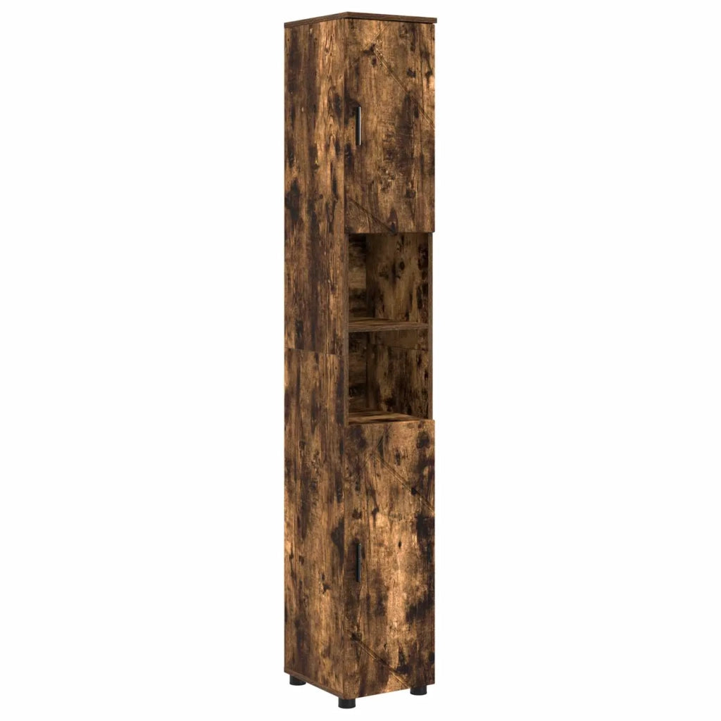 Mobile da Bagno con archiviazione Rovere fumé 30 x 35 x 192 cm 883339