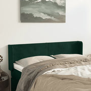 Testiera ad Orecchio Verde Scuro 147x16x78/88 cm in Velluto 3118539