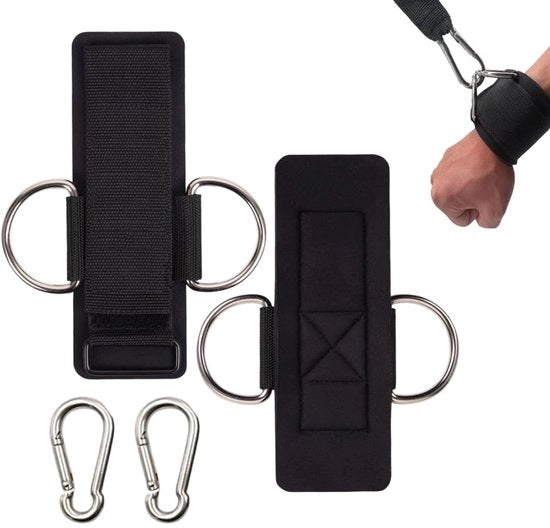 Cinturino multifunzionale 2-in-1 progettato - Cinturino sportivo - Cinturino fitness - Cinturino per polso regolabile - D-ring per anello di sicurezza - Cinturino shockassorbente in neoprene