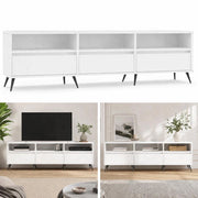 TV Cabinet White 150x30x44.5 Cm Wood-based Material