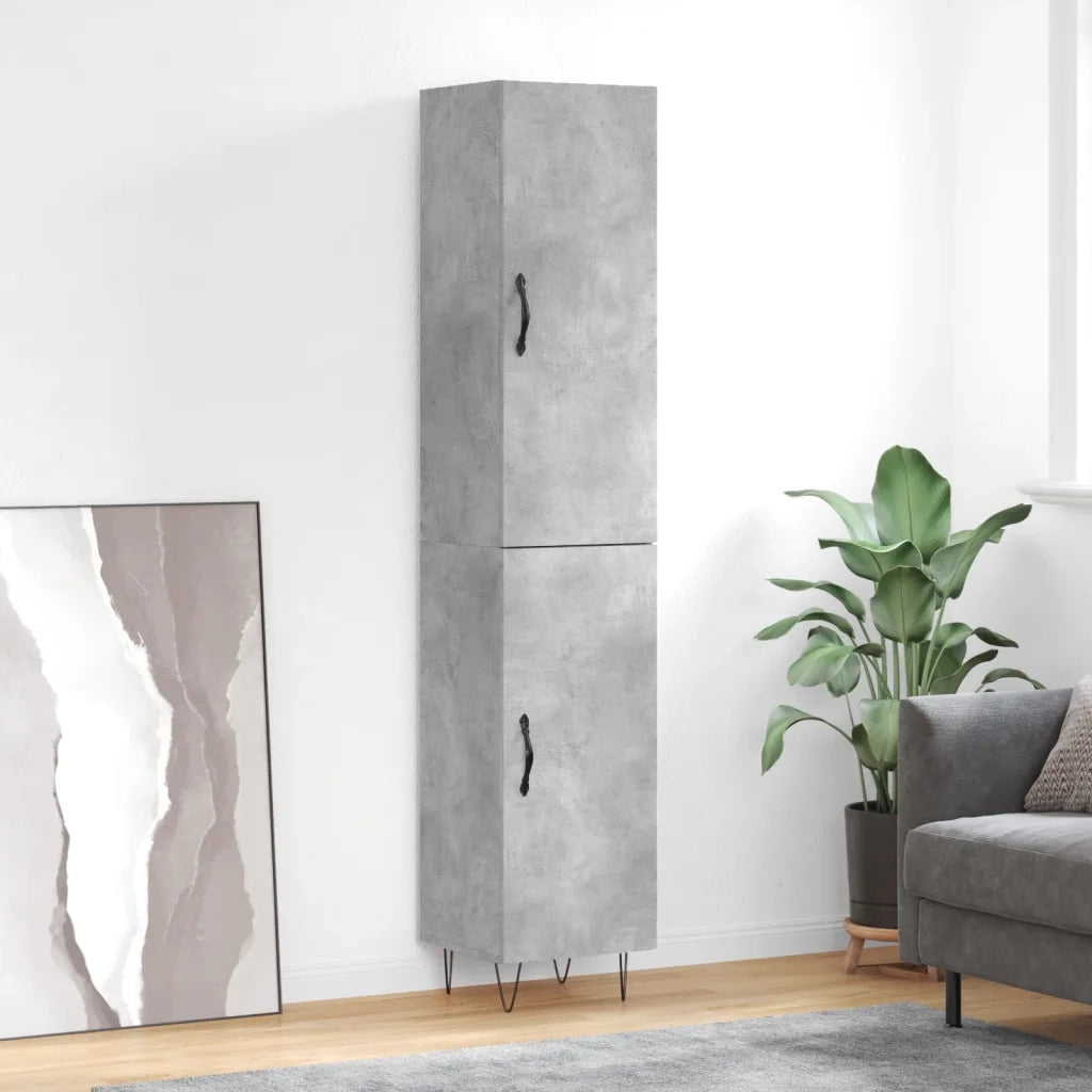 Credenza Grigio Cemento 34,5x34x180 cm in Legno Multistrato 3198821
