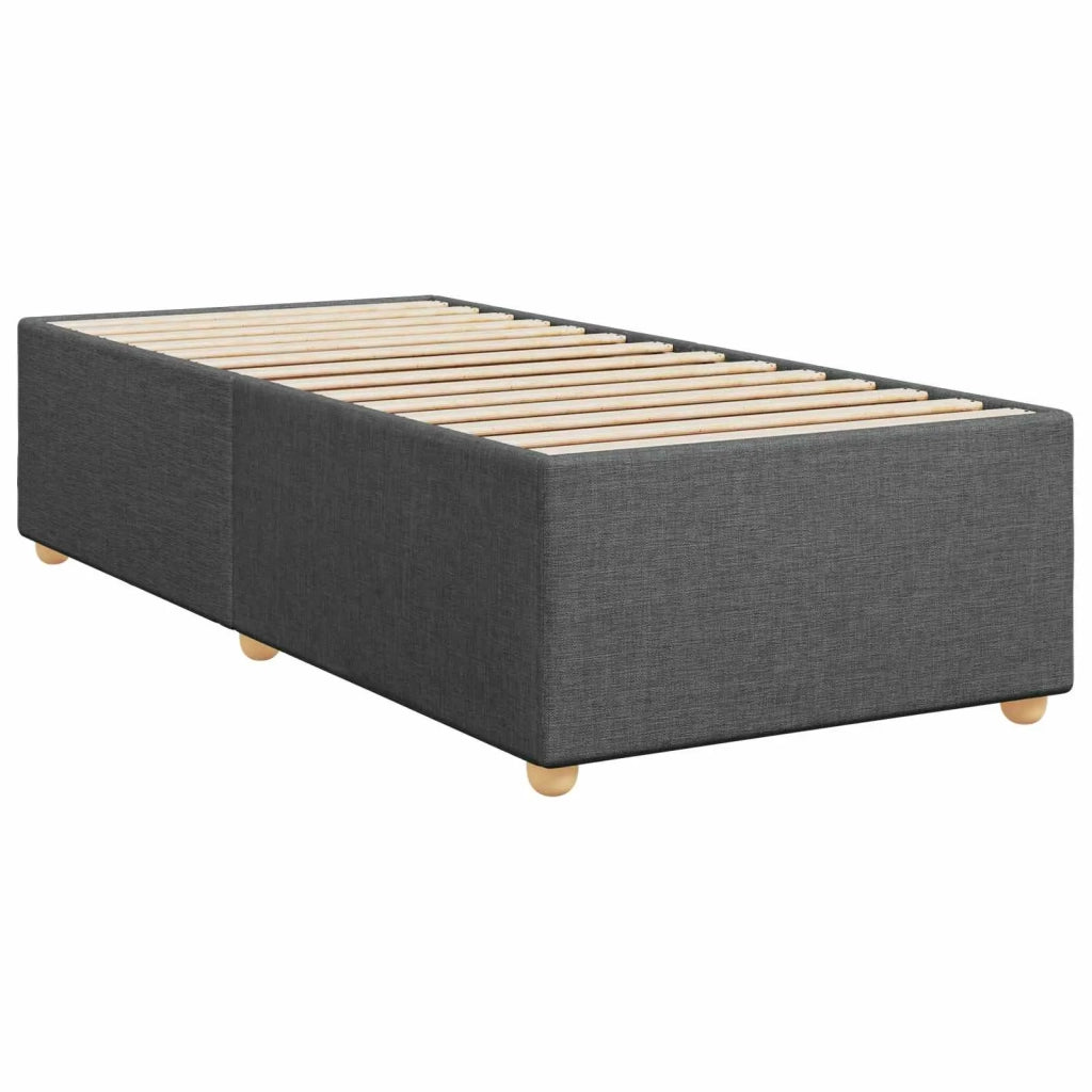 Letto box spring con materasso Grigio Scuro 80 x 200 cm Tessuto 3450826
