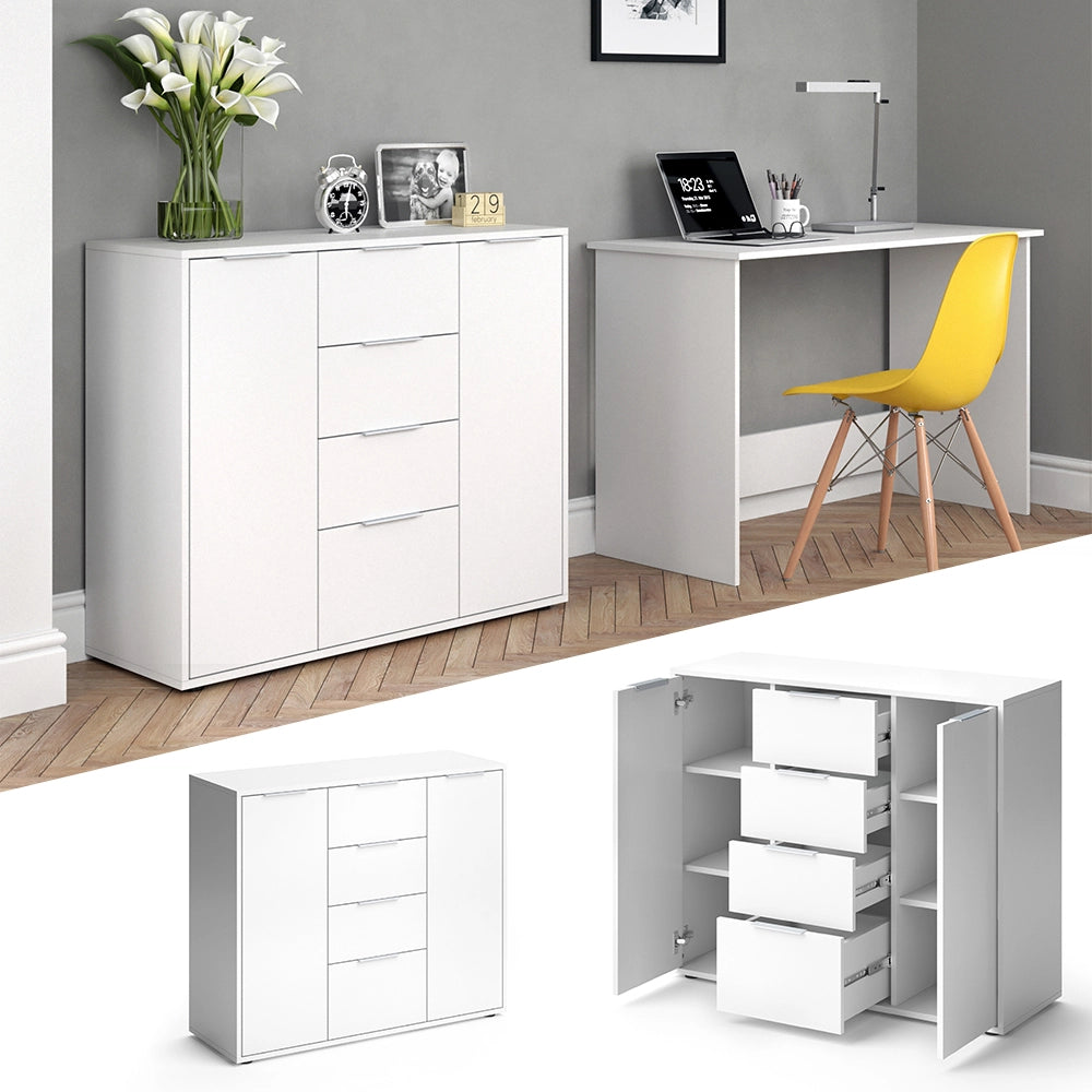 Vicco Cassettiera per camera da letto Bianco 35 x 84 cm