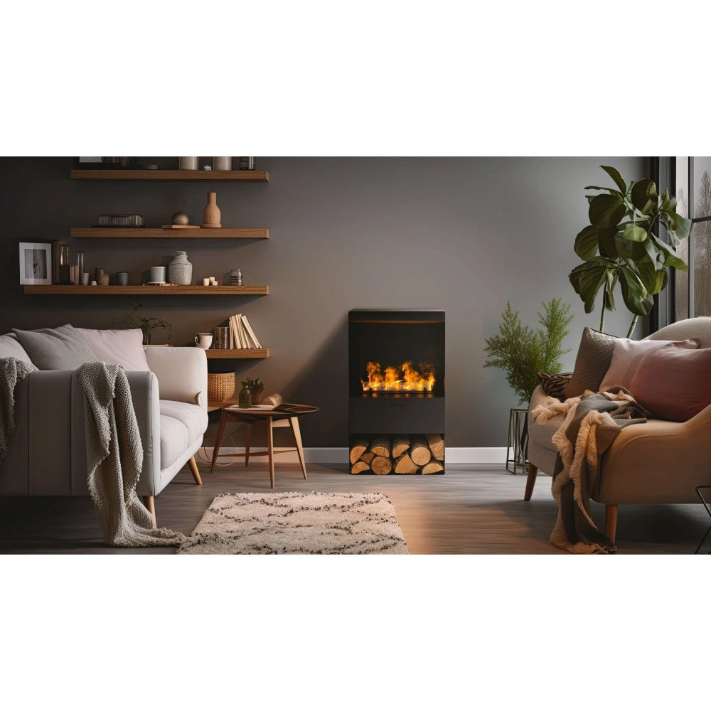 Planika - Camino a Vapore Acqueo Steamy Effetto Fiamma Realistica con Tecnologia Optimyst, Controllo Remoto, Design Moderno