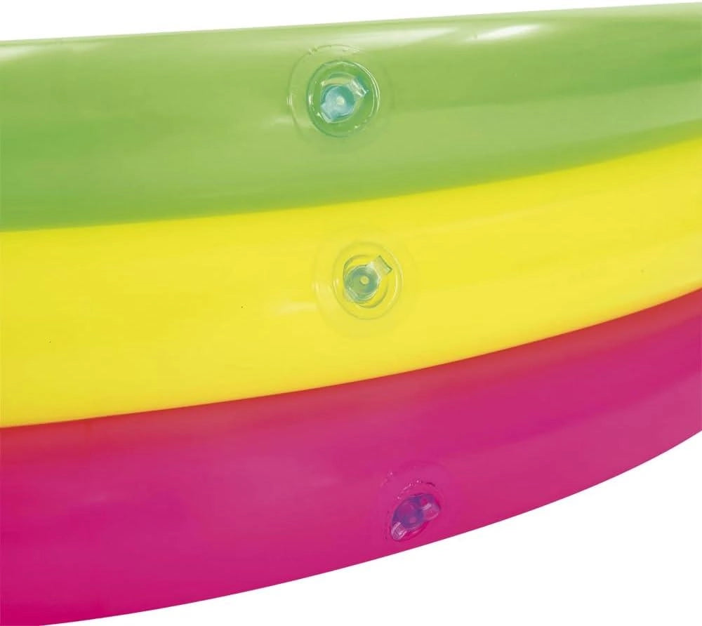 BESTWAY PISCINA SUMMER 3 ANELLI 102X25CM FONDO GONFIABILE FUORI TERRA IN GOMMA
