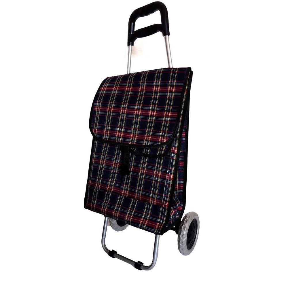 Trade Shop - Carrello Per La Spesa Pieghevole Carrellino Con 2 Ruote Varie Fantasie -
