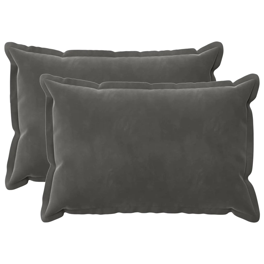 Cuscino con cuscino HOUTEN 2 pz Grigio Scuro Velluto 933226