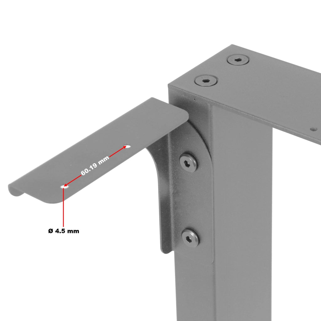 Sottostruttura per tavolini 640x240x400 mm verniciatura a polvere grigio base tavolino