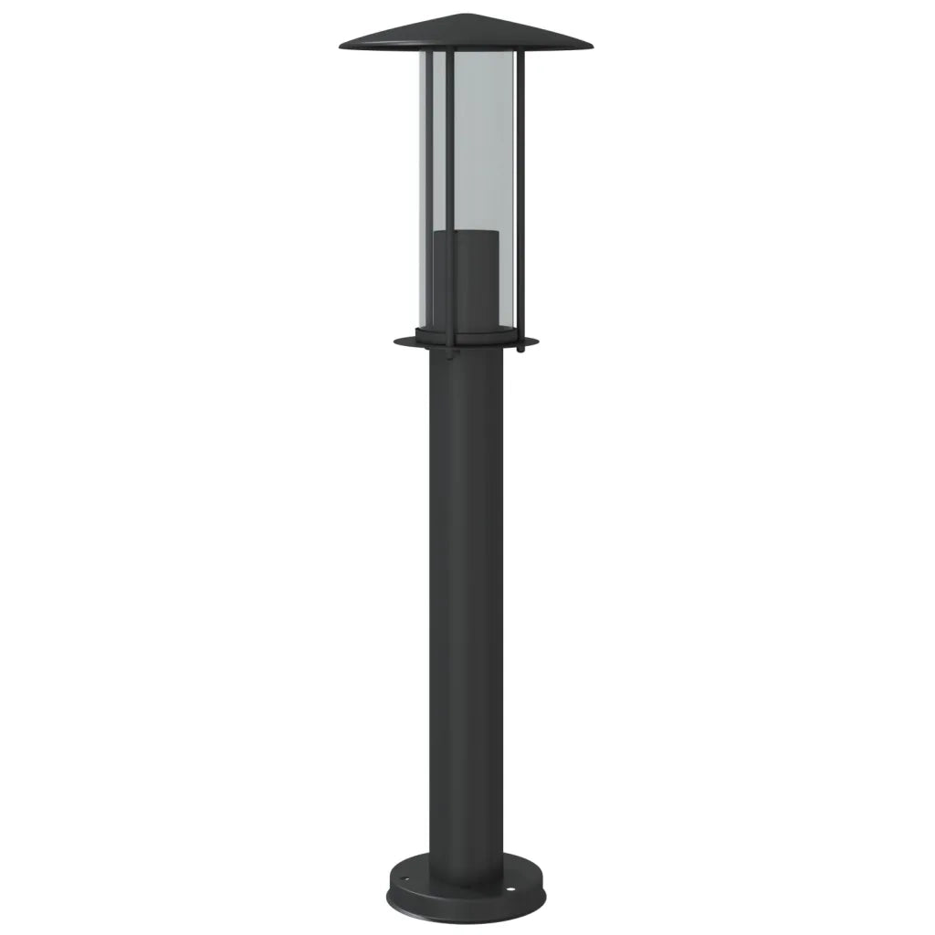 vidaXL Lampade da Terra per Esterni 3 pz Nere 60 cm in Acciaio Inox