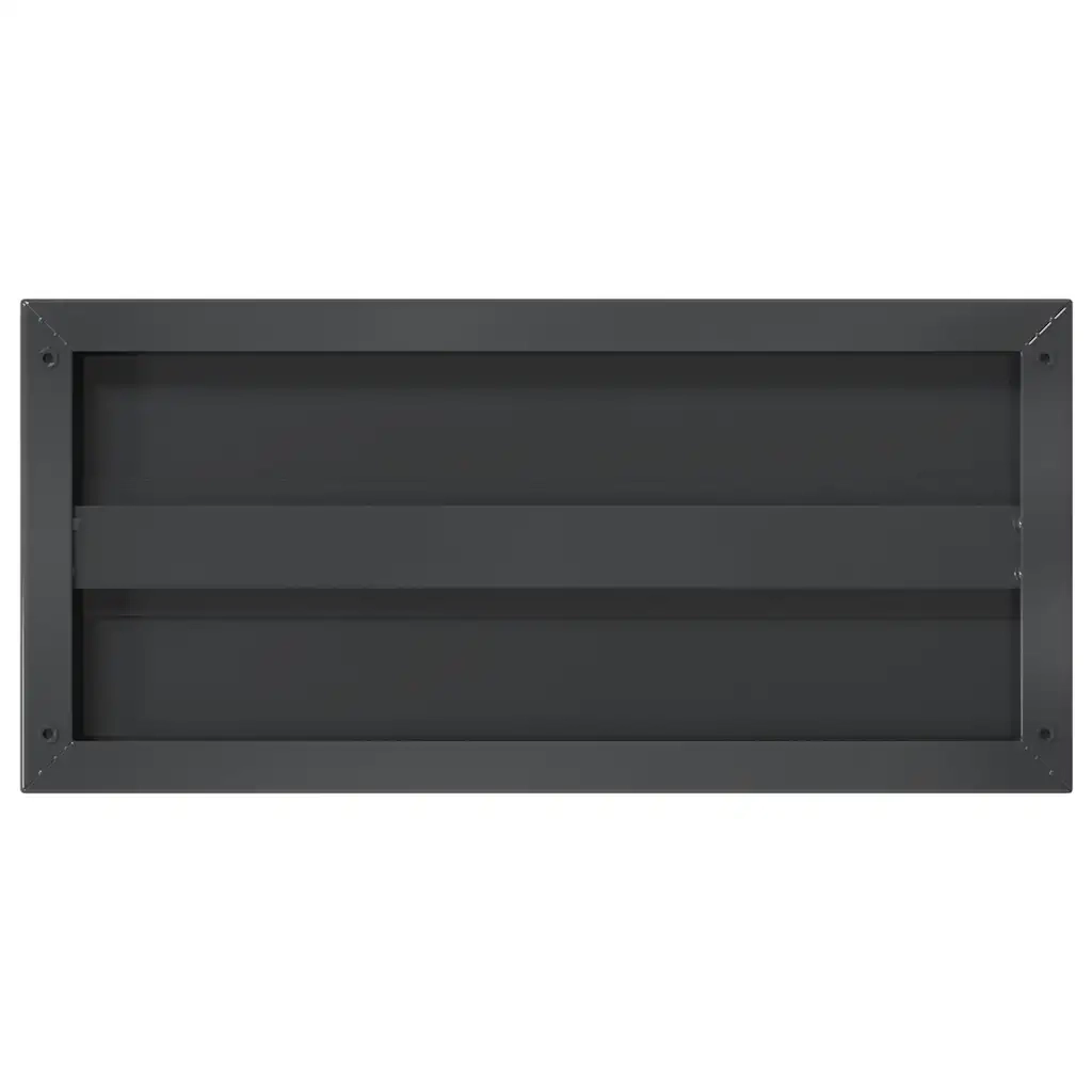 Mensole a Muro 2 pz 50x23,5 cm Nero in Acciaio Inossidabile 30295