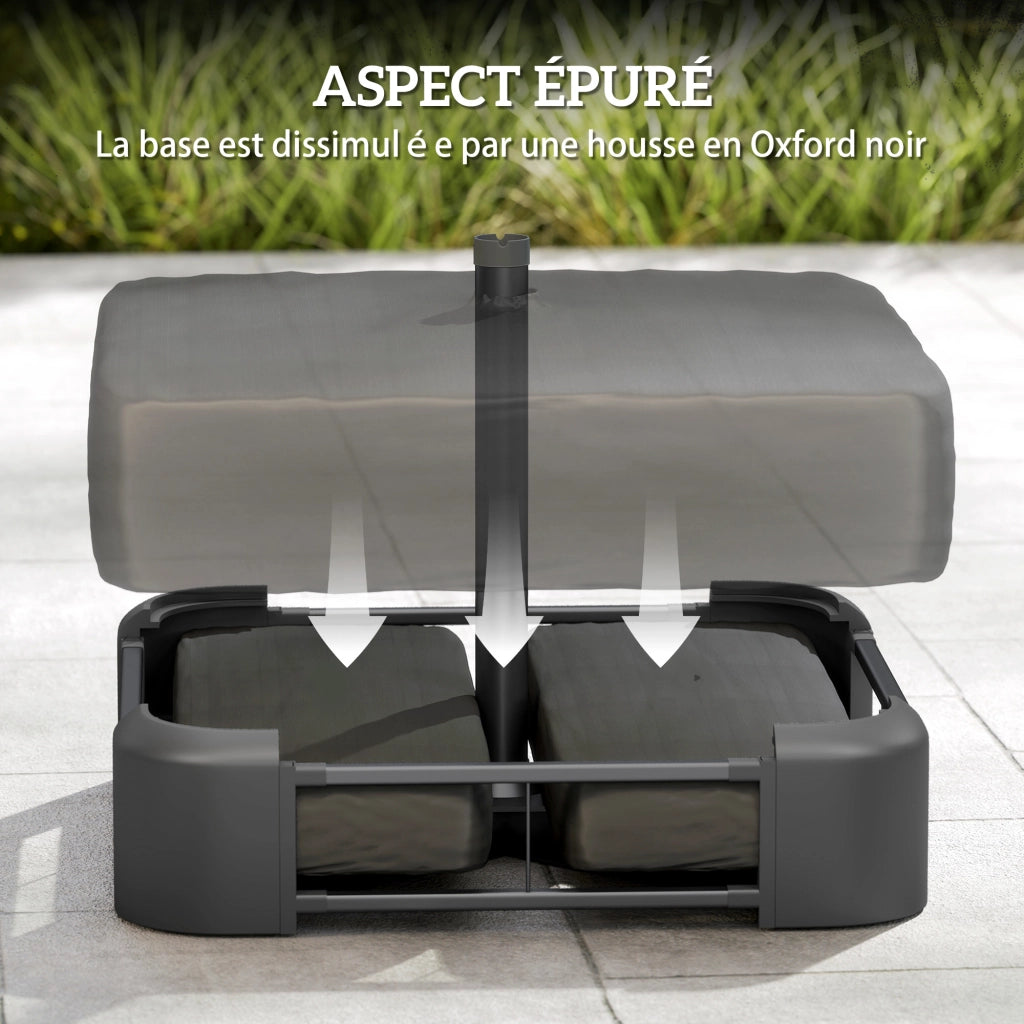 Socle per parasole con copertura ¨C zephmum ¨C 78x78x40 cm nero