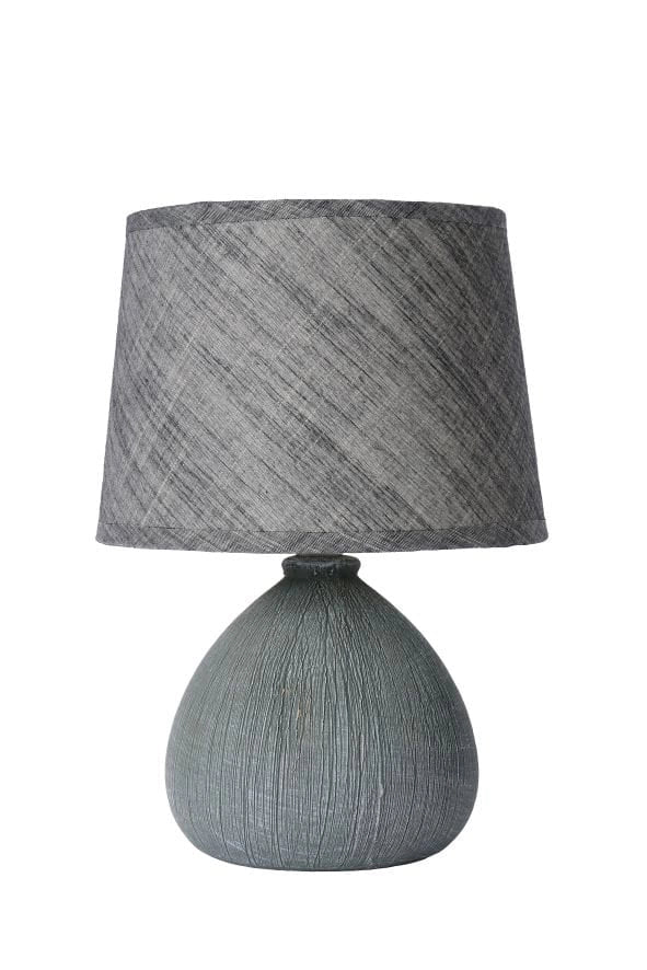 Lampada da tavolo Lucide Ramzi grigia ceramica E14 40W
