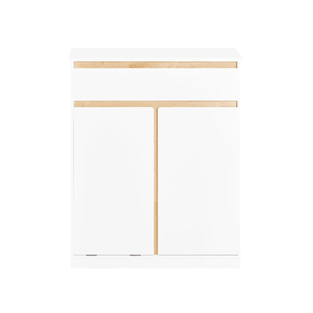 Mobile lavanderia con sacchi Portabiancheria pieghevoli Cesto portabiancheria Mobile da bagno, Bianco 71x33x85cm BZR79-W