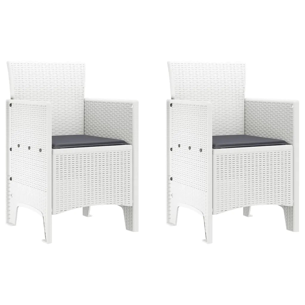 Sedia da Giardino 2 pcs Bianco 53 x 49 x 85 cm Polipropilene 847461