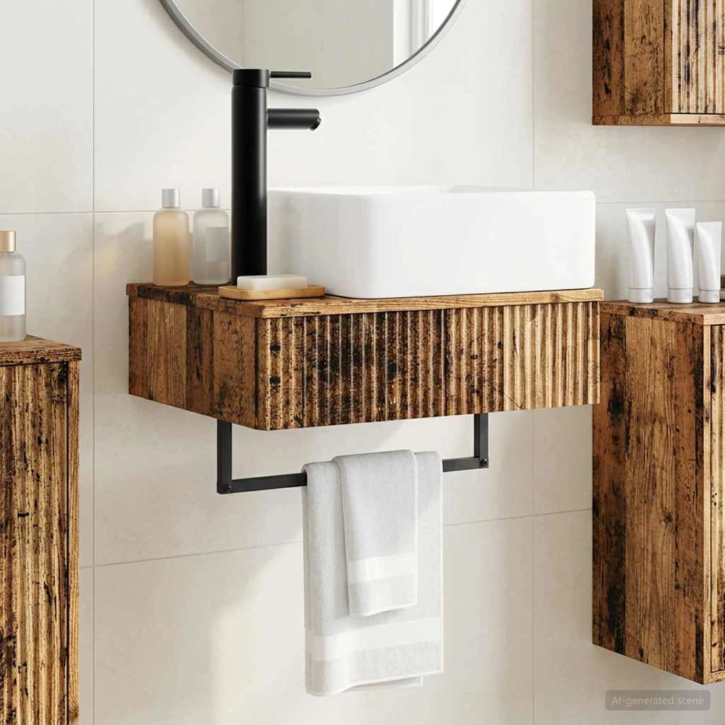 Lavabo da Parete Legno antico 53 x 35 x 39 cm 890216