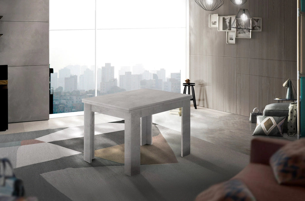 Tavolo Allungabile 90x90/180x75 cm Jesi Cemento Bronx