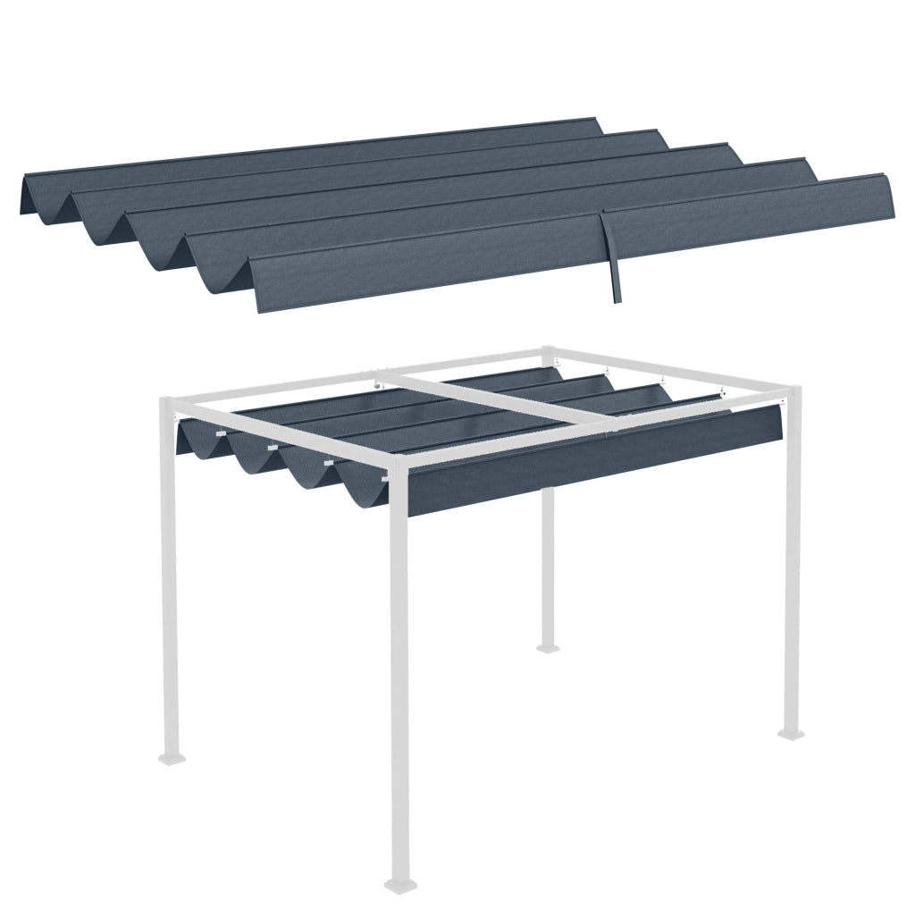 Tenda Retrattile 3x2.5 m per Gazebo 2.85x2 m ¨C zephmum ¨C Grigio Scuro