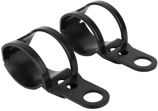 Indicatore di direzione Acqua-Resistente - Supporto di montaggio - Viti - Beugoli - Fermo Veloce 30-43mm - Nero - Luce di avvertimento