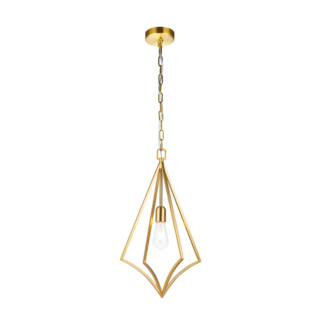 Sospensione Classica Nico Acciaio Ottone Brunito 1 Luce E27