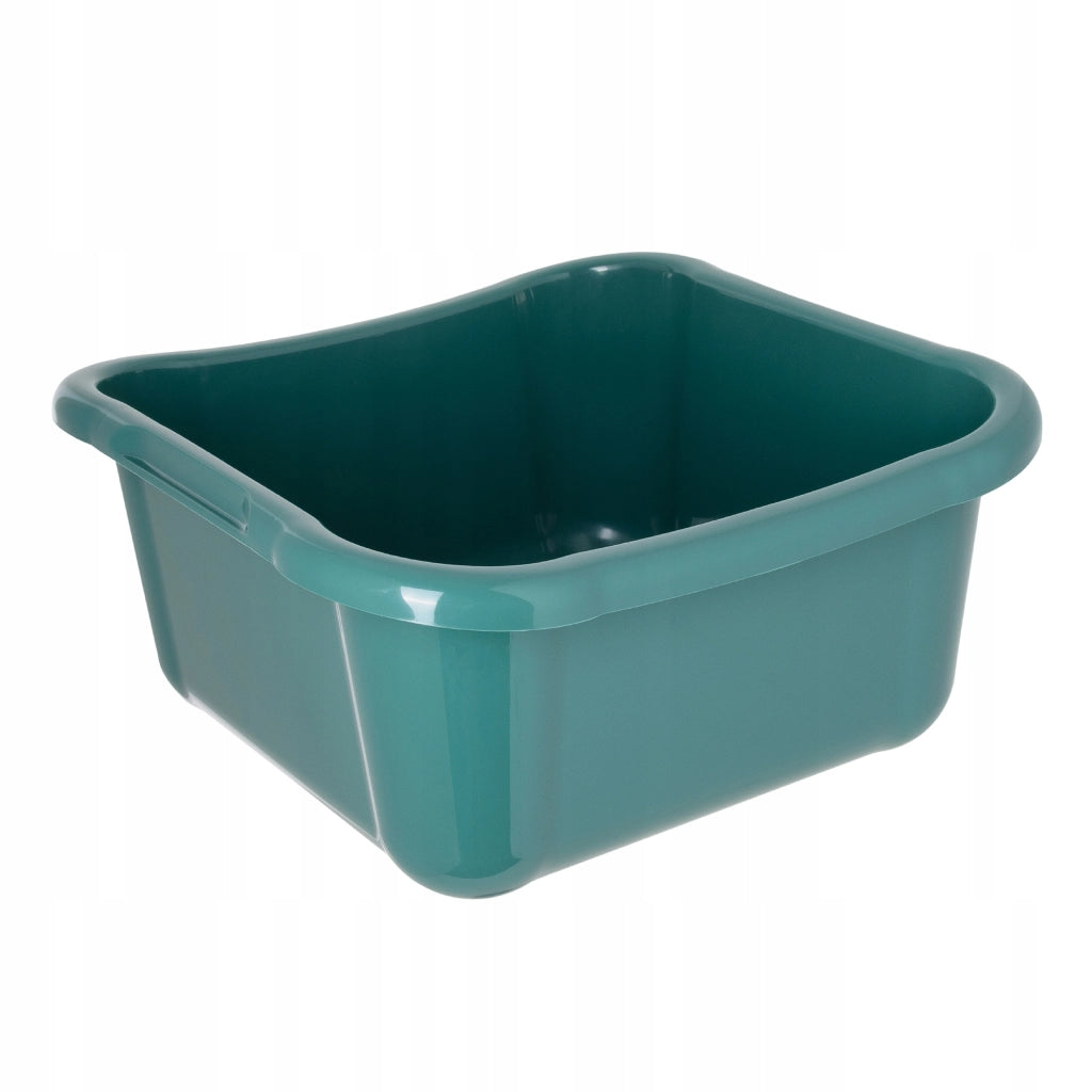 Bacinella quadrata in plastica KADAX da 8 litri con manici, colore verde