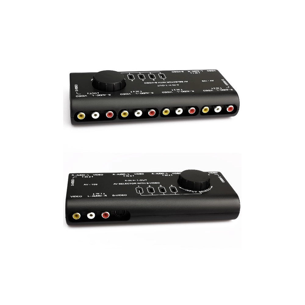 Trade Shop - Commutatore Di Segnale Audio-video Av 4 In 1 Q-au51 Per Lettore Dvd Videocamera -