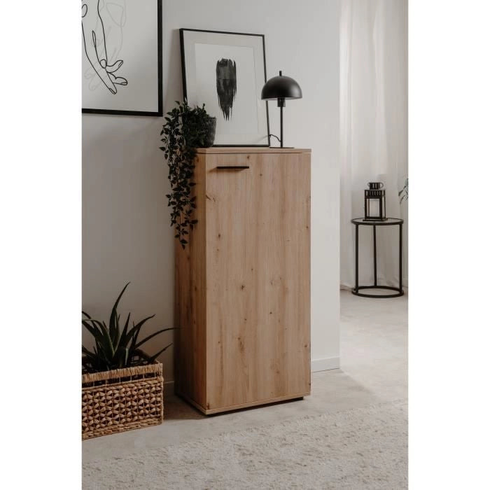 Scarpiera Satos - Rovere Artisan - 100 x 110 x 34 cm - Capacità 12 paia