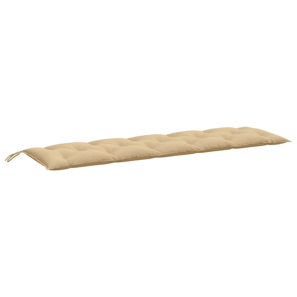 Cuscini Panca Giardino 2pz Beige MÃ©lange 180x50x7 cm Tessuto