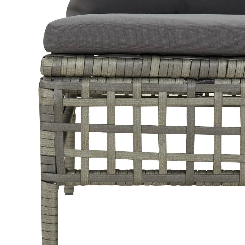 Set Divani da Giardino 6 pz con Cuscini in Polyrattan Grigio 3187523