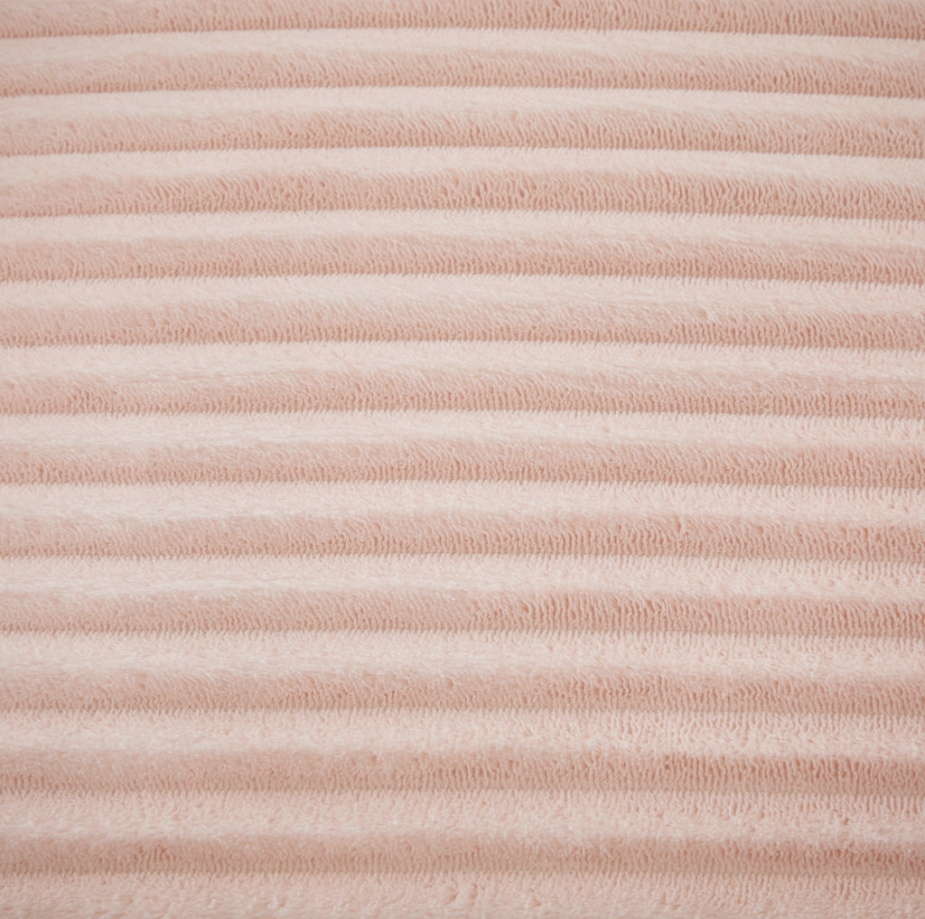 Divano chaise longue rosa in velluto a coste senza montaggio