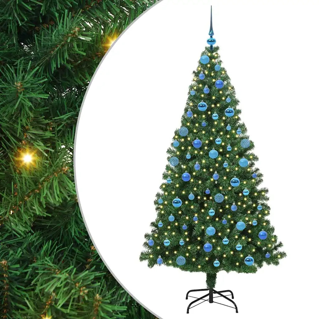 Albero di Natale artificiale con 300 LED Verde 180 cm