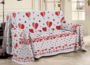 Telo Arredo Linea Pensieri Delicati In Cotone Disegno Mongolfiera Colore Rosso - Matrimoniale - Rosso