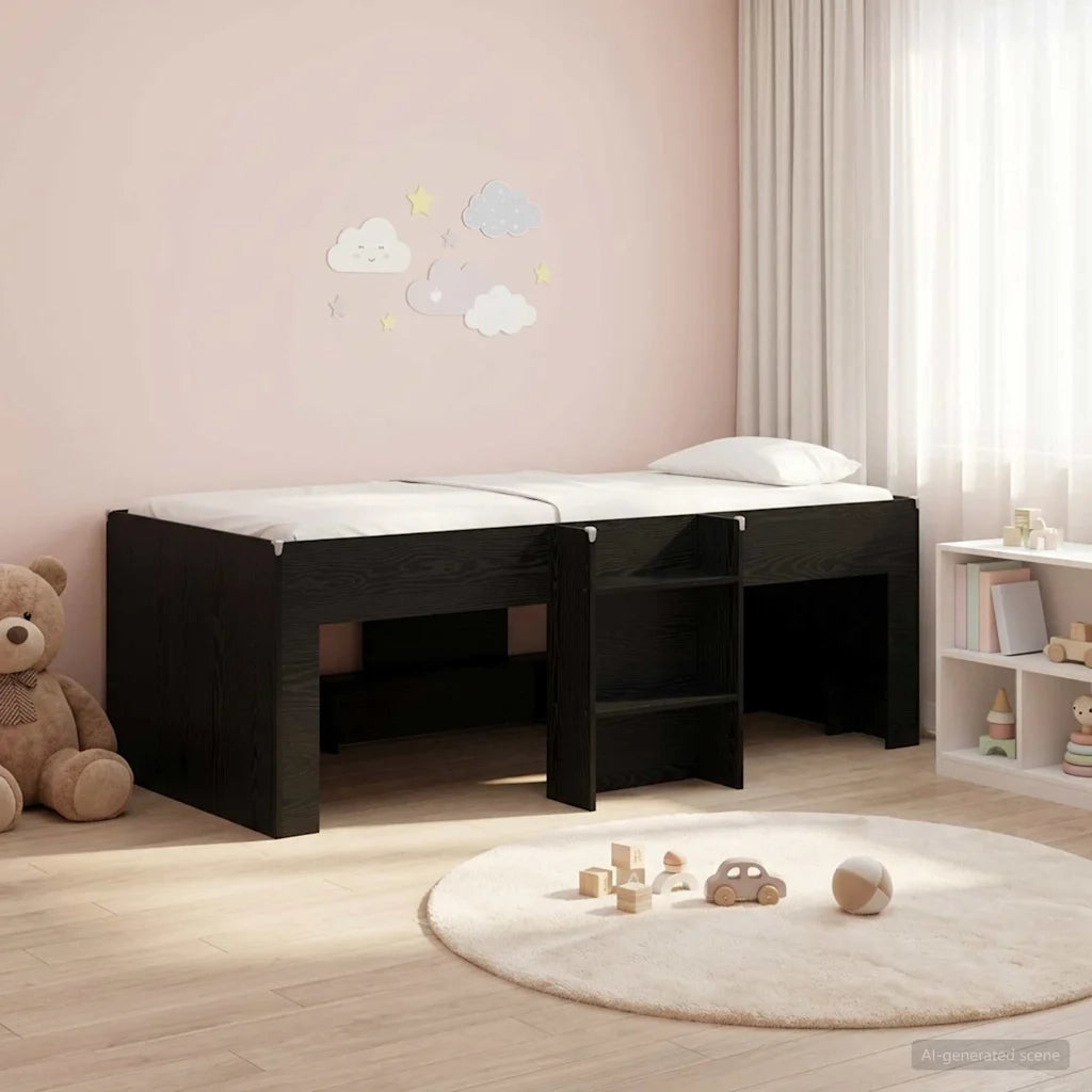 Letto Alto per Bambini Rovere Nero 193 x 96,1 x 68,5 cm 3422588