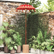 vidaXL Parasol Balinese Rosso (90-100) x 260 cm