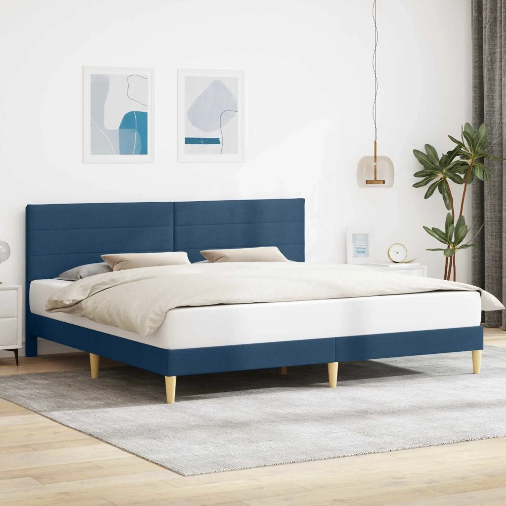 Struttura del letto con testiera Blu 180 x 200 cm Tessuto 42027605