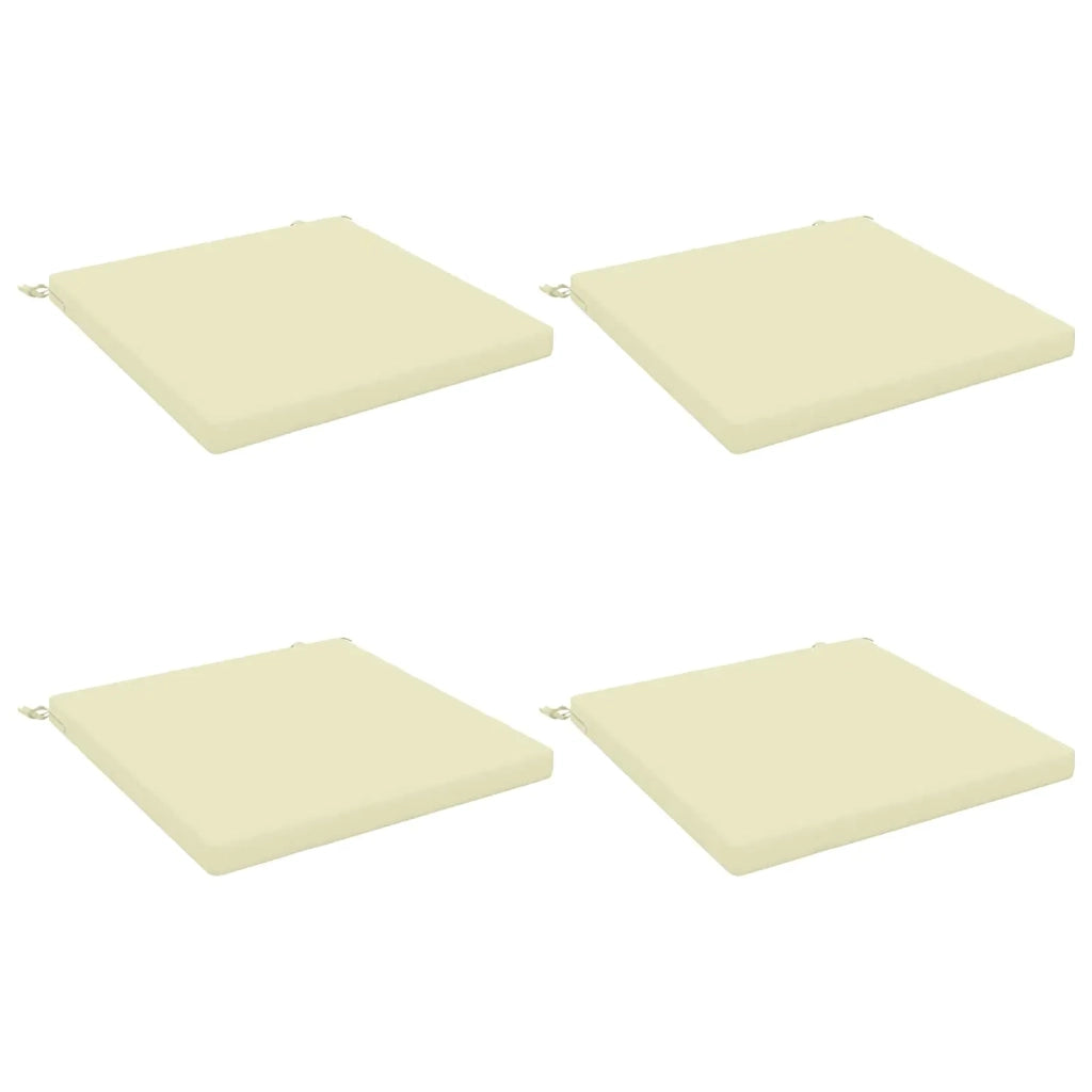 Cuscini per Sedia in 4 Pezzi SOEST 4 pz 100% Poliestere Crema 945026
