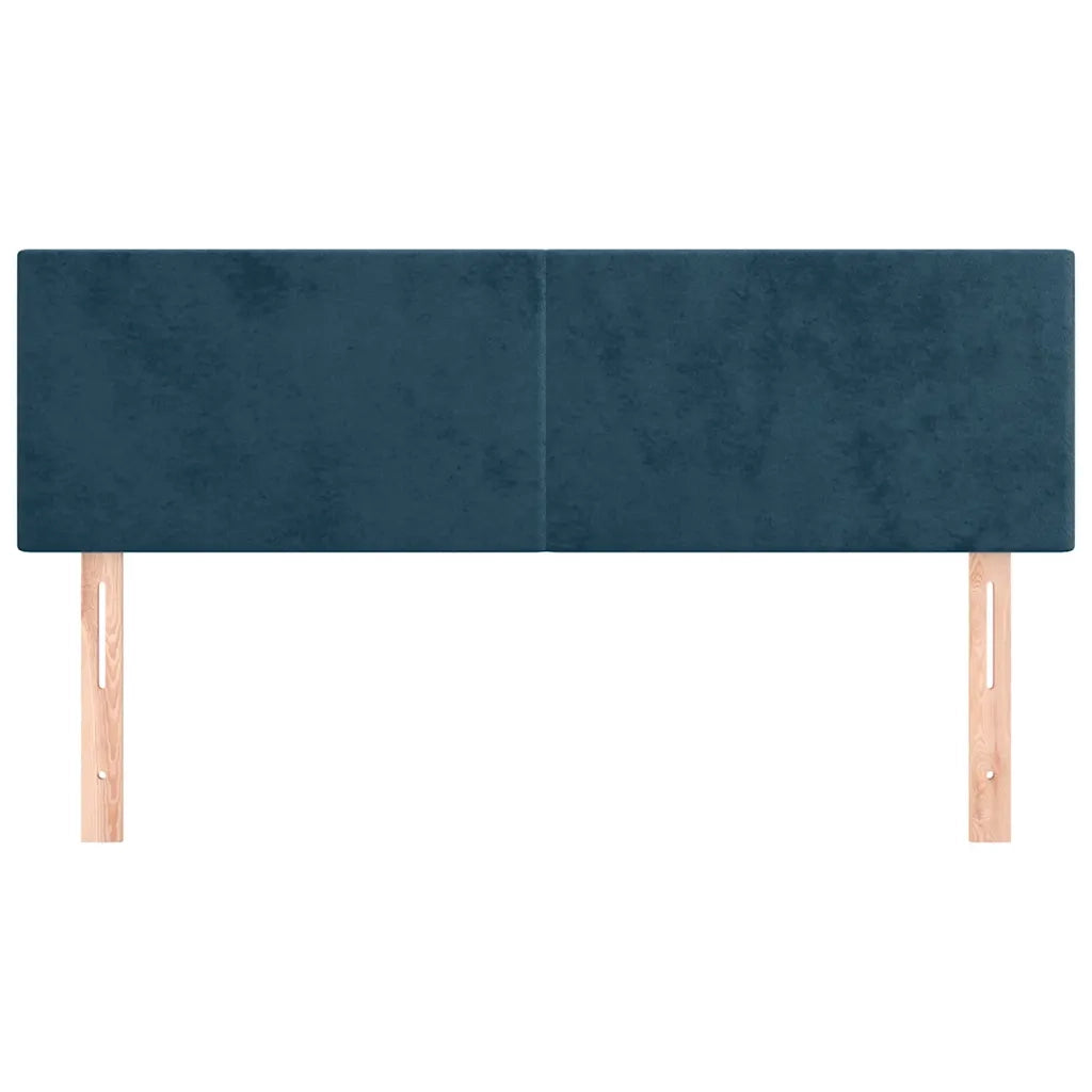 Testiere 2 pz Blu Scuro 72x5x78/88 cm in Velluto