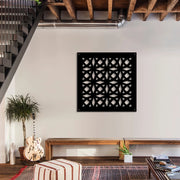 PLENITUDE - Pannello in PVC traforato - Parasole Colore: nero, Misura: 98x98 cm