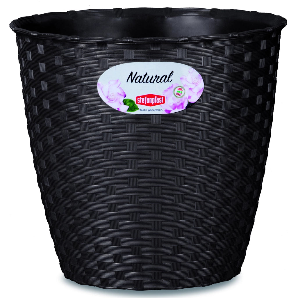 Stefanplast VASO NATURAL DA INTERNO/ESTERNO Ø cm. 24x22,2 h col. Moka