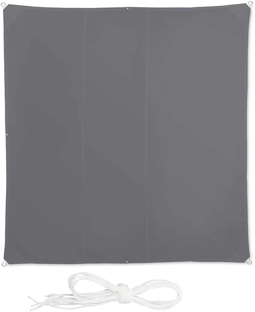 Vela ombreggiante quadrata 4 x 4 m grigia 13_0002929_3