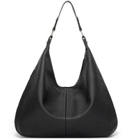 Borsa da Donna - Grande Capacità - Borsa a Spalla in Pelle PU - Per Autunno e Inverno - Moda e Pratica - Nero - 1 Unità